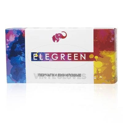 Перчатки виниловые L EleGreen (100шт/уп) прозрачный в интернет-магазине ГК Эксперт