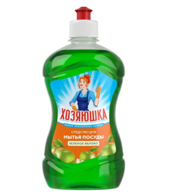 Средство для мытья посуды (500мл) ХОЗЯЮШКА Зеленое яблоко в интернет-магазине ГК Эксперт