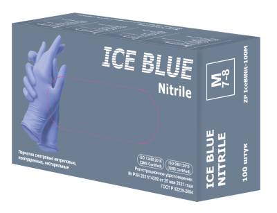 Перчатки нитриловые S MATRIX (100шт/уп) ZP Ice Blue фиолетово-голубой в интернет-магазине ГК Эксперт
