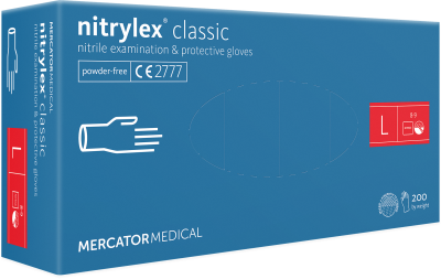 Перчатки нитриловые L Nitrylex (100шт/уп) Classic синий в интернет-магазине ГК Эксперт