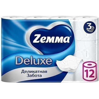 Бумага туалетная (12рул/упак) Zemma Deluxe трёхслойная  в интернет-магазине ГК Эксперт