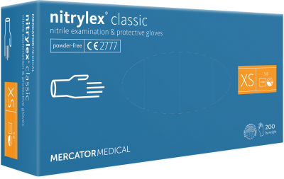 Перчатки нитриловые XS Nitrylex (100шт/уп) Classic синий в интернет-магазине ГК Эксперт