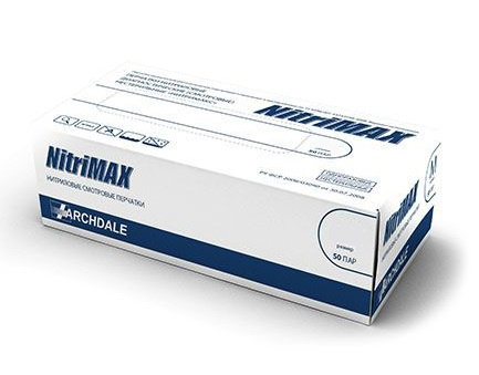 Перчатки нитриловые S NitriMax (100шт/уп) белый в интернет-магазине ГК Эксперт
