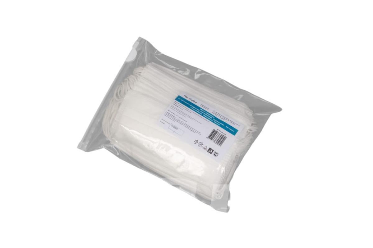 Маска защитная одноразовая (50шт/уп) Чистовье 3-х слойная спанбонд с мельтблауном белый в интернет-магазине ГК Эксперт