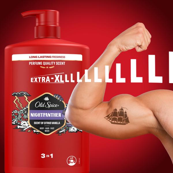 Мужской гель для душа + шампунь 3 в 1 (1000мл) Old Spice Nightpanter в интернет-магазине ГК Эксперт