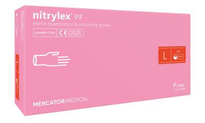 Перчатки нитриловые L Nitrylex (100шт/уп) PF розовый в интернет-магазине ГК Эксперт