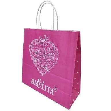 Пакет с кручеными ручками "BELITA РОЗОВЫЙ СЕРДЦЕ"  в интернет-магазине ГК Эксперт