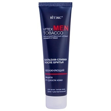 Vitex MEN TOBACCO Увлажняющий Бальзам-сливки после бритья для всех типов кожи, даже чувствительной в интернет-магазине ГК Эксперт