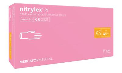 Перчатки нитриловые XS Nitrylex (100шт/уп) PF розовый в интернет-магазине ГК Эксперт