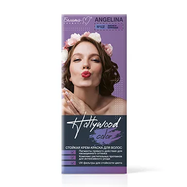 Краска для волос Hollywood color тон Angelina № 6.32 золотисто-коричневый в интернет-магазине ГК Эксперт