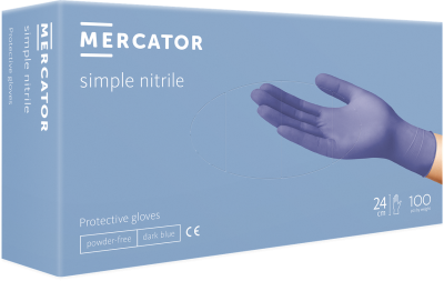 Перчатки нитриловые M Mercator (100шт/уп) Simple nitril синий в интернет-магазине ГК Эксперт