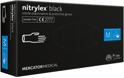 Перчатки нитриловые M Nitrylex (100шт/уп) черный в интернет-магазине ГК Эксперт