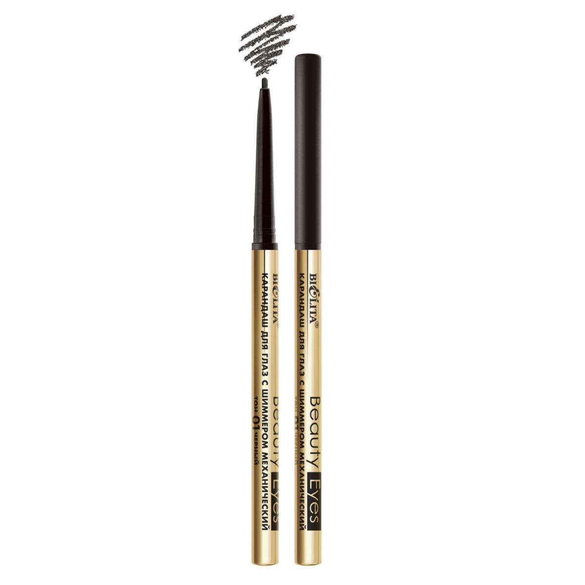 Карандаш для глаз с шиммером механический Beauty Eyes, тон 01 черный 5 г в интернет-магазине ГК Эксперт