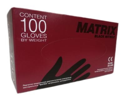 Перчатки нитриловые L MATRIX (100шт/уп) черный в интернет-магазине ГК Эксперт