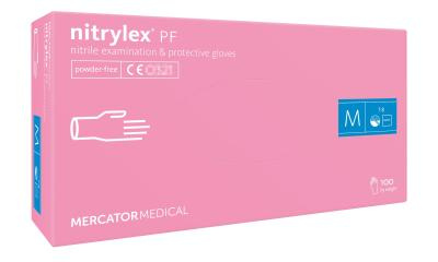 Перчатки нитриловые M Nitrylex (100шт/уп) PF розовый в интернет-магазине ГК Эксперт