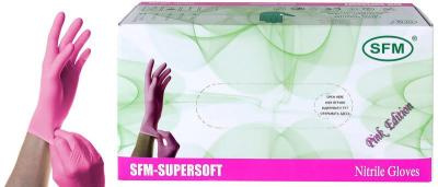 Перчатки нитриловые S SFM (100шт/уп) Supersoft мед. смотр. нестер. неопудр. текстур. розовый в интернет-магазине ГК Эксперт