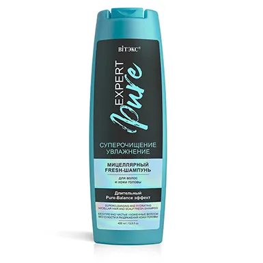 EXPERT PURE Мицеллярный fresh-шампунь для волос и кожи головы СУПЕРОЧИЩЕНИЕ и УВЛАЖНЕНИЕ в интернет-магазине ГК Эксперт