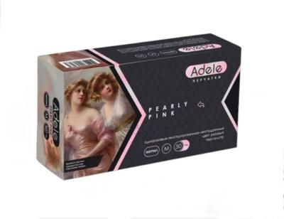 Adele нитриловые розовый перламутр упаковк