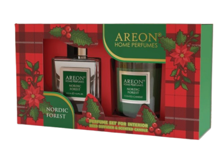 Набор AREON Ароматизатор воздуха Nordic Forest 150 мл и свеча ароматическая 120 гр Nordic Forest в интернет-магазине ГК Эксперт