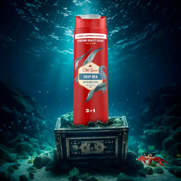 Мужской гель для душа + шампунь 3 в 1 (400мл) Old Spice Deep Sea в интернет-магазине ГК Эксперт