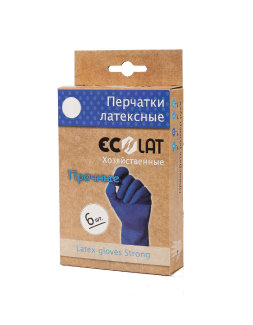Перчатки латексные L Ecolat (6шт/уп) High Risk синие в интернет-магазине ГК Эксперт