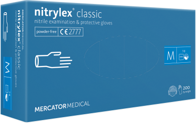 Перчатки нитриловые M Nitrylex (100шт/уп) Classic синий в интернет-магазине ГК Эксперт