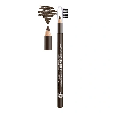 Карандаш для бровей деревянный LUXURY BROW тон 604 chocolate brown в интернет-магазине ГК Эксперт