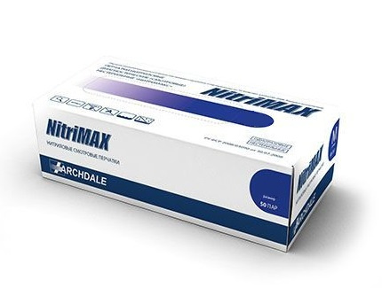 Перчатки нитриловые M NitriMax (100шт/уп) ZP индиго в интернет-магазине ГК Эксперт
