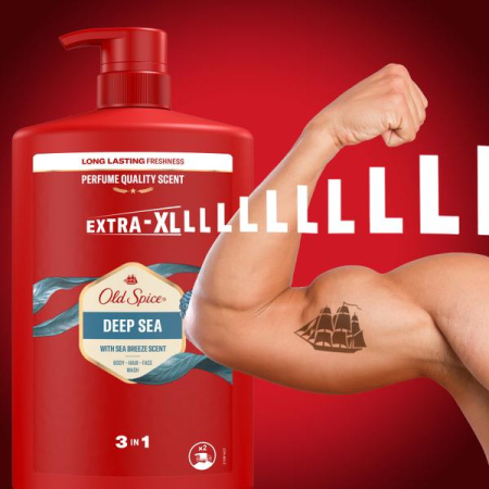 Мужской гель для душа + шампунь 3 в 1 (1000мл) Old Spice Deep Sea в интернет-магазине ГК Эксперт