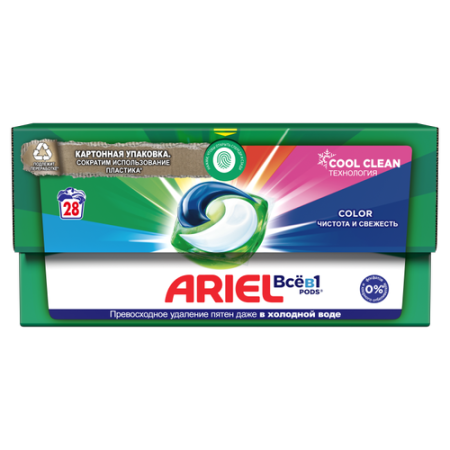 Капсулы для стирки белья (28шт) Ariel Color автомат в интернет-магазине ГК Эксперт