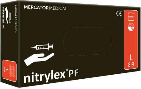Перчатки нитриловые L Nitrylex (100шт/уп) PF черный в интернет-магазине ГК Эксперт
