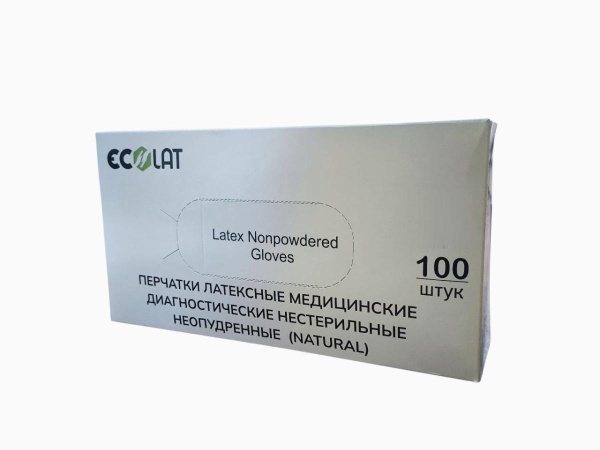 Перчатки латексные L Ecolat (100шт/уп) Hartalega неопудренные белые в интернет-магазине ГК Эксперт