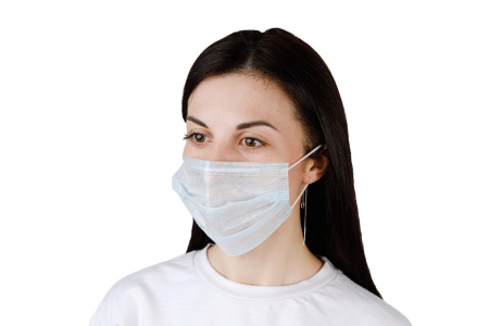 Маска защитная одноразовая (50шт/уп) MEDСЕРВИС 3-х слойная носовой фиксатор круг.рез. СМС белый в интернет-магазине ГК Эксперт