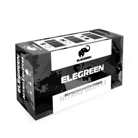 Перчатки нитриловые S EleGreen (100шт/уп) черный в интернет-магазине ГК Эксперт
