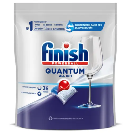 Капсулы для посудомоечной машины (36шт) FINISH Quantum All in 1 в интернет-магазине ГК Эксперт