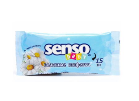 Салфетки влажные для детей (15шт/уп) Senso Baby  в интернет-магазине ГК Эксперт