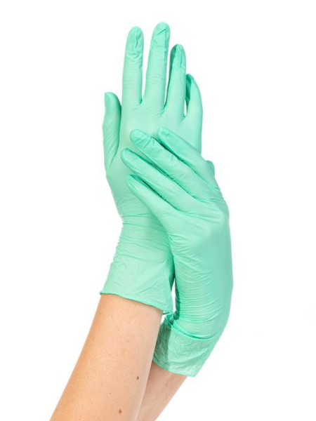 Перчатки нитриловые S NitriMax (100шт/уп) зеленый в интернет-магазине ГК Эксперт