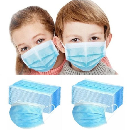 Маска защитная одноразовая (50шт/уп) детская 3-х сл. носовой фикс. кругл. рез. с рисунком в ассорт. в интернет-магазине ГК Эксперт