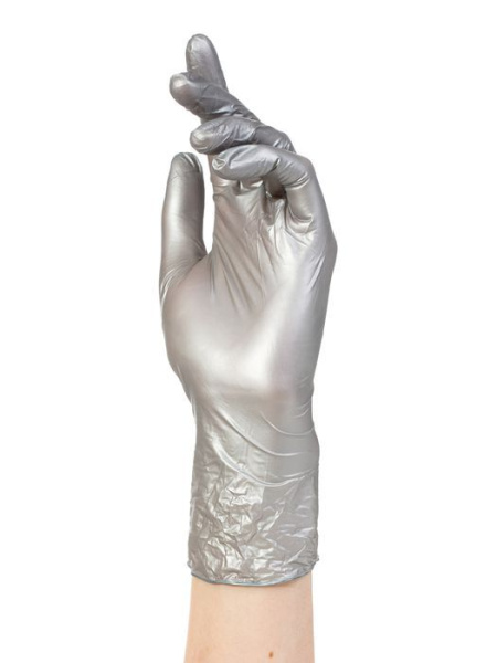 Перчатки нитриловые M Adele (100шт/уп) серебряный в интернет-магазине ГК Эксперт