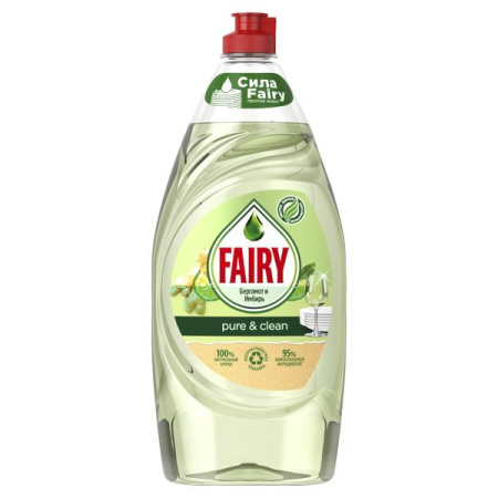 Средство для мытья посуды (900мл) Fairy Pure&Clean Бергамот и Имбирь в интернет-магазине ГК Эксперт