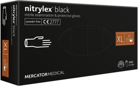 Перчатки нитриловые XL Nitrylex (100шт/уп) черный в интернет-магазине ГК Эксперт