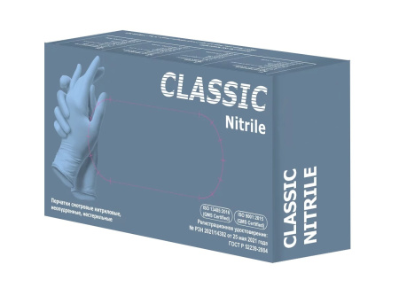 Перчатки нитриловые M MATRIX (100шт/уп) ZP Classic голубой в интернет-магазине ГК Эксперт