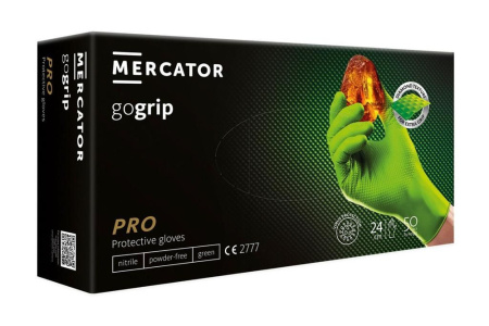 Перчатки нитриловые L Mercator (50шт/уп) GoGrip защитные зеленый в интернет-магазине ГК Эксперт
