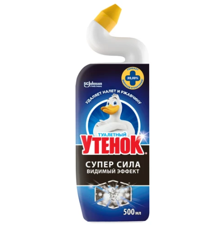 Чистящее средство для унитазов (500мл) Туалетный Утенок Супер Сила Видимый эффект в интернет-магазине ГК Эксперт