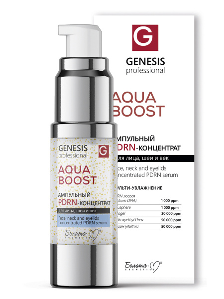 Ампульный PDRN-концентрат для лица, шеи и век AQUA BOOST 30 г в интернет-магазине ГК Эксперт