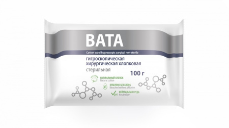Вата гигроскопическая хирургическая (100г) МЕДВАТФАРМ 100% хлопок стерильн. в рулоне в интернет-магазине ГК Эксперт